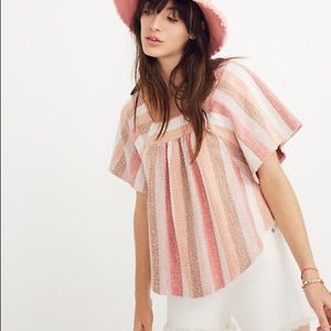 Madewell Butterfly Top in Sherbert Stripe - XXS